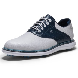 Buty do gry w golfa FootJoy, TRADITIONS 26 (męskie, biało-niebieskie), rozm. 43