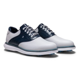 Buty do gry w golfa FootJoy, TRADITIONS 26 (męskie, biało-niebieskie), rozm. 43