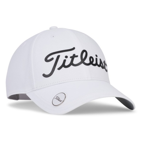 Czapka golfowa Titleist Players Perfomance z markerem (damska, biało-czarna)
