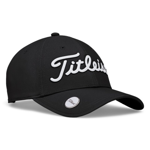 Czapka golfowa Titleist Players Perfomance z markerem (damska, czarno-biała)