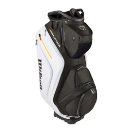 Torba golfowa Wilson Alpine, na wózek (cartbag), czarno-biało-pomarańczowa
