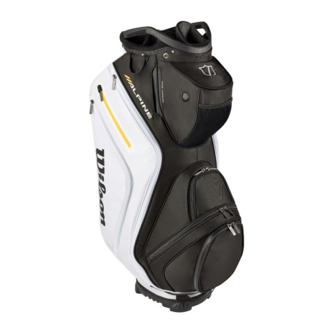 Torba golfowa Wilson Alpine, na wózek (cartbag), czarno-biało-pomarańczowa