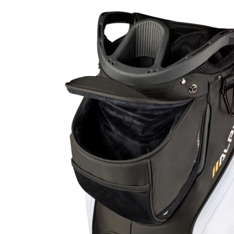 Torba golfowa Wilson Alpine, na wózek (cartbag), czarno-biało-pomarańczowa