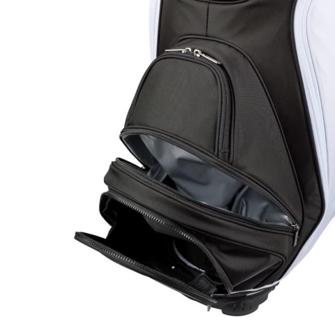 Torba golfowa Wilson Alpine, na wózek (cartbag), czarno-biało-pomarańczowa