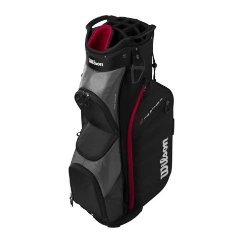 Torba golfowa Wilson Feather (na wózek, cartbag) czarno-szaro-czerwona