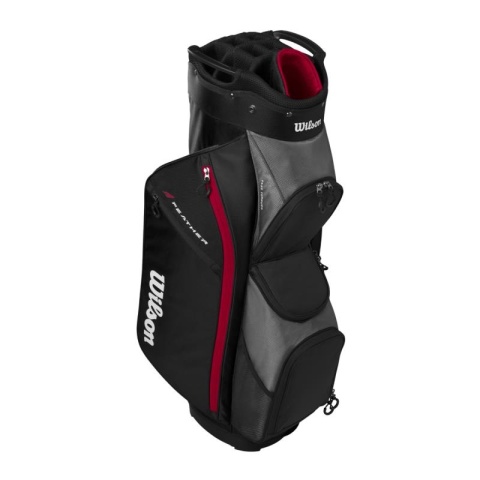 Torba golfowa Wilson Feather (na wózek, cartbag) czarno-szaro-czerwona