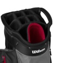 Torba golfowa Wilson Feather (na wózek, cartbag) czarno-szaro-czerwona