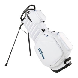 Wilson TALUS 5 golf bag (with legs, standbag) white, red, and blue