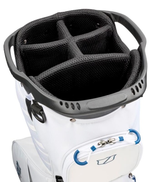 Torba golfowa Wilson TALUS 5 (z nóżkami, standbag) biało-czerwono-niebieska