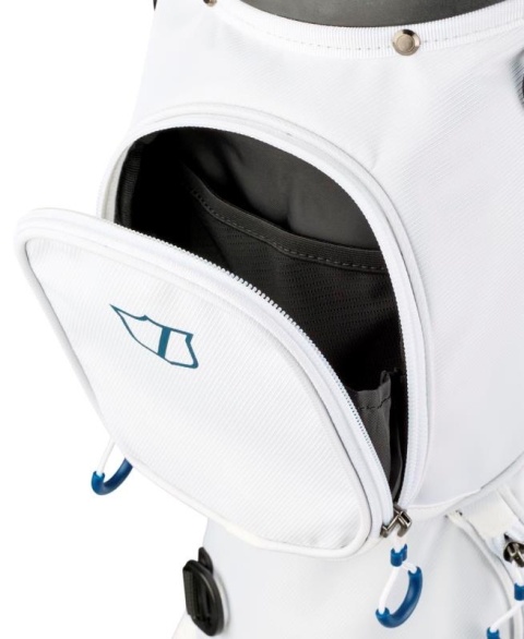 Torba golfowa Wilson TALUS 5 (z nóżkami, standbag) biało-czerwono-niebieska
