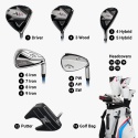 Zestaw kijów do golfa CALLAWAY XR-26 (12 kijów z torbą standbag/na nóżkach szaro-nieb-czerw, szafty stalowe, regular)