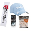 Golfer Gift Set, Wilson E02, Hat, Balls, Towel and Tee