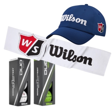 Golfer Gift Set, Wilson E01, Golf Balls, Hat, Towel