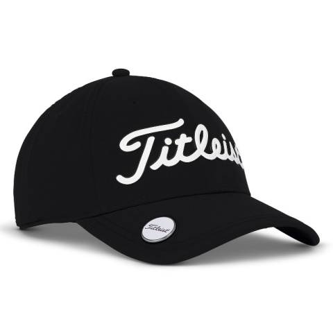 Czapka golfowa Titleist Players Perfomance z markerem (czarno-biała)