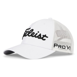 Czapka golfowa Titleist Tour z siatką (biało-czarna)