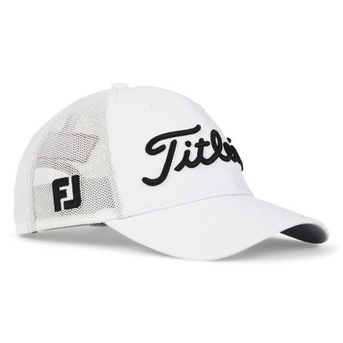 Czapka golfowa Titleist Tour z siatką (biało-czarna)