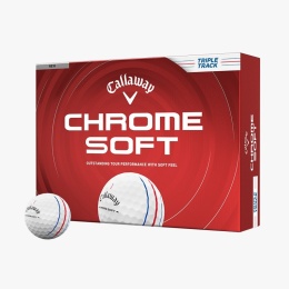 Piłki golfowe CALLAWAY CHROME SOFT 2026 (białe, TripleTrack, 12 szt.)