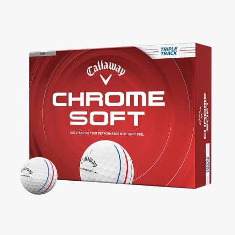 Piłki golfowe CALLAWAY CHROME SOFT 2026 (białe, TripleTrack, 12 szt.)