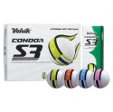Piłki golfowe VOLVIK CONDOR S3 (białe z paskami 360, stripe, 12 szt.)