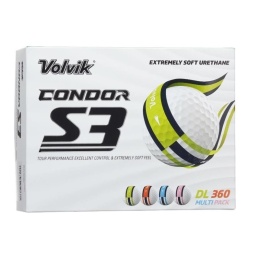 Piłki golfowe VOLVIK CONDOR S3 (białe z paskami 360, stripe, 12 szt.)