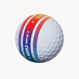 Piłki golfowe VOLVIK VISTA3 PRISM 360 (białe z paskami, stripe 360, 12 szt.)