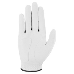 Rękawica golfowa CALLAWAY SYNTECH MRH, model 25 (biała, rozm. ML) z markerem, golfista leworęczny