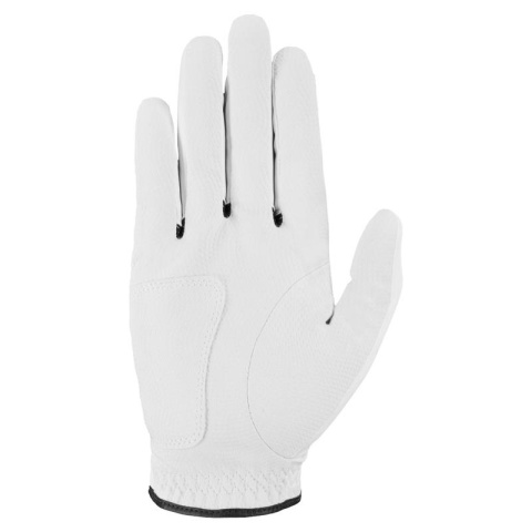 Rękawica golfowa CALLAWAY SYNTECH MRH, model 25 (biała, rozm. ML) z markerem, golfista leworęczny