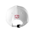 Czapka golfowa Wilson Pro Tour No Logo (biała z czerwonym logo)
