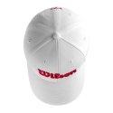 Czapka golfowa Wilson Pro Tour No Logo (biała z czerwonym logo)