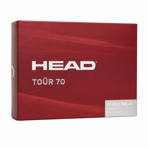 Białe piłki golfowe HEAD TOUR No.70, zestaw 12 sztuk.
