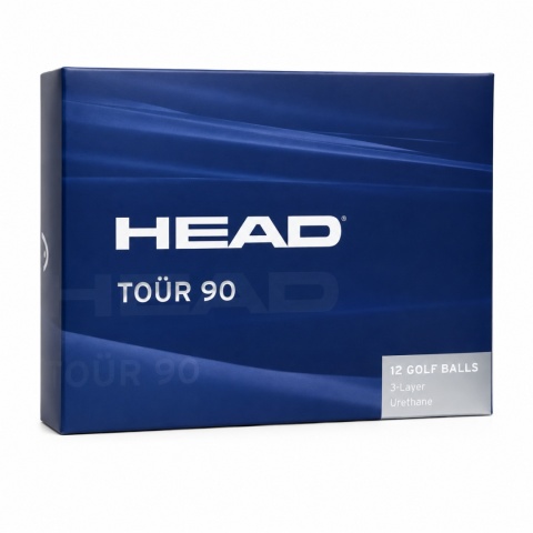 Białe piłki golfowe HEAD TOUR No.90, zestaw 12 sztuk.