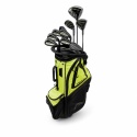 Kompletny 12-elementowy zestaw do golfa HEAD: 11 kijów ze stalowymi trzonkami i torba golfowa.