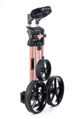 Manualny wózek golfowy FLAT CAT Push, lekki aluminiowy, składany na płasko (rose)