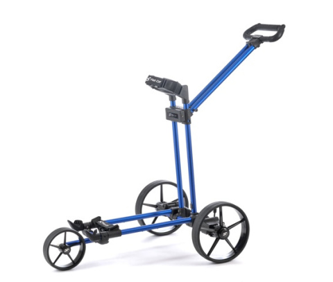 FLAT CAT Push Manual Golf Cart, Lightweight Aluminum, Flat Foldable (Blue)