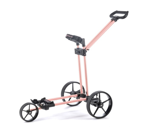 FLAT CAT Push manual golf cart, lightweight aluminum, flat-folding (rose)