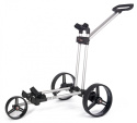 Manualny wózek golfowy FLAT CAT Push, lekki aluminiowy, składany na płasko (srebrny mat)