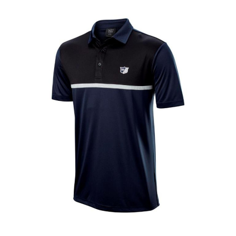 Wilson Staff golf polo shirt, 3 Tone, (navy blue, size L)