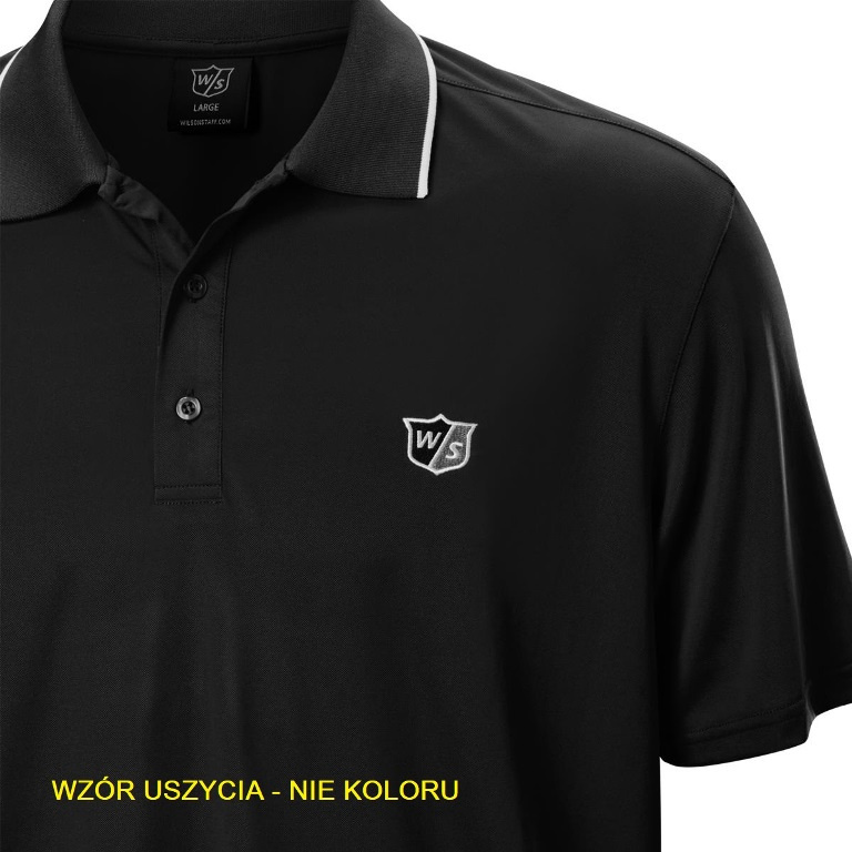 Koszulka golfowa Classic Polo Wilson Staff, (męska, czarna, rozm. M)