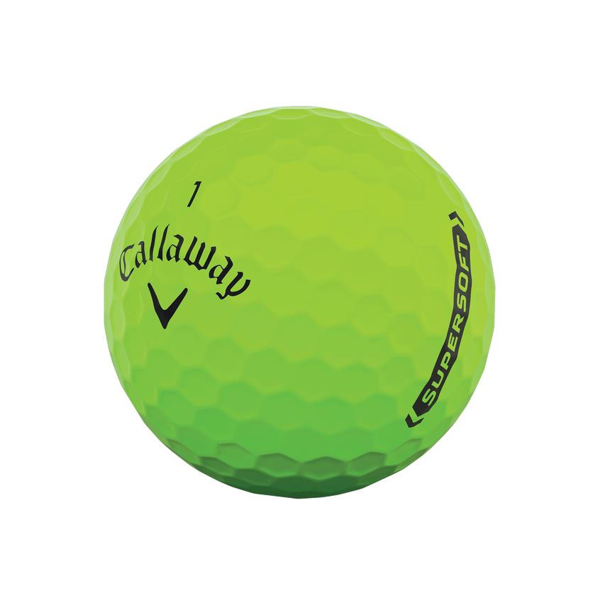 Matowe piłki golfowe CALLAWAY SUPERSOFT (zielone, 3 szt.)