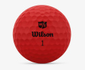 Matowe piłki golfowe WILSON STAFF DUO OPTIX (czerwone, 3 szt.)