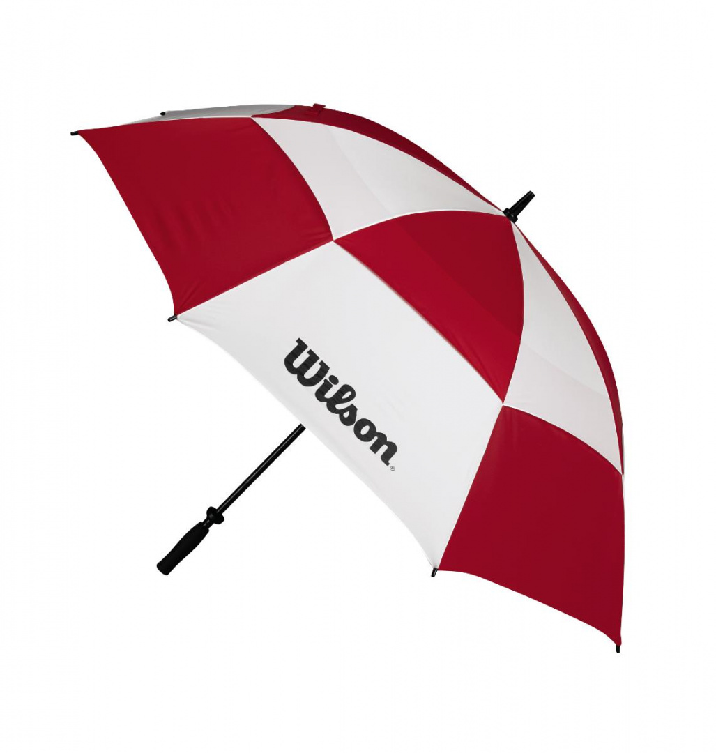 Parasol golfowy Wilson Double Canopy Umbrella (czerwono-biały)