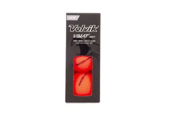 Piłki golfowe VOLVIK VIMAT Soft (czerwony mat, 3 szt).