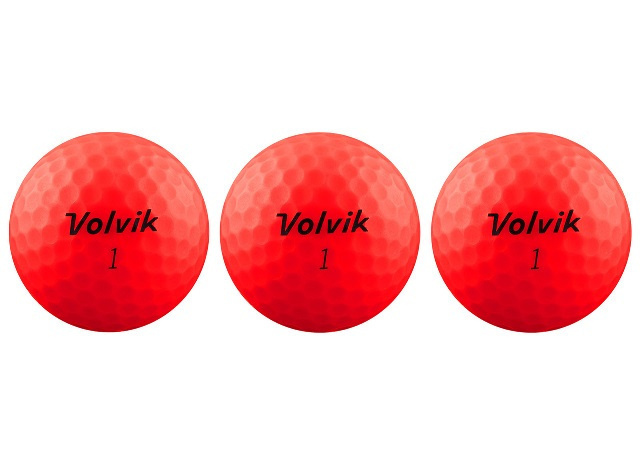 Piłki golfowe VOLVIK VIMAT Soft (czerwony mat) 3 szt