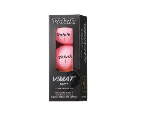 Piłki golfowe VOLVIK VIMAT Soft (różowy mat, 3 szt.)