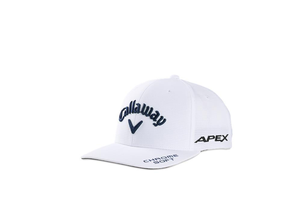 Czapka golfowa Callaway TA Performance Pro, (biało-granatowa, logo Apex, Paradym, Odyssey)
