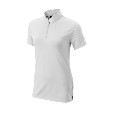 Wilson SCALLOPED COLLAR golf polo shirt (women's, white, size L)