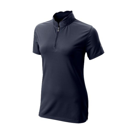 Wilson SCALLOPED COLLAR golf polo shirt (women's, navy blue, size L)