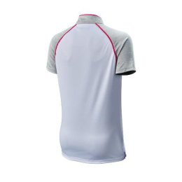 Koszulka golfowa Wilson ZIPPED POLO (damska, biało-różowa, rozm. L)