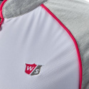 Koszulka golfowa Wilson ZIPPED POLO (damska, biało-różowa, rozm. S)