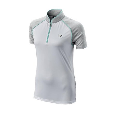 Koszulka golfowa polo Wilson ZIPPED (damska, biało-zielona, rozm. S)